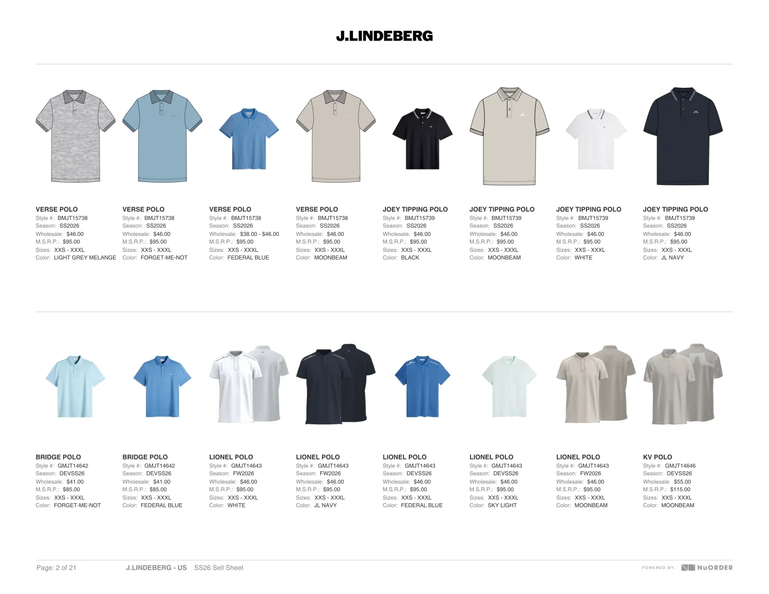 J.Lindeberg — SS26 Sales Book — Page 2