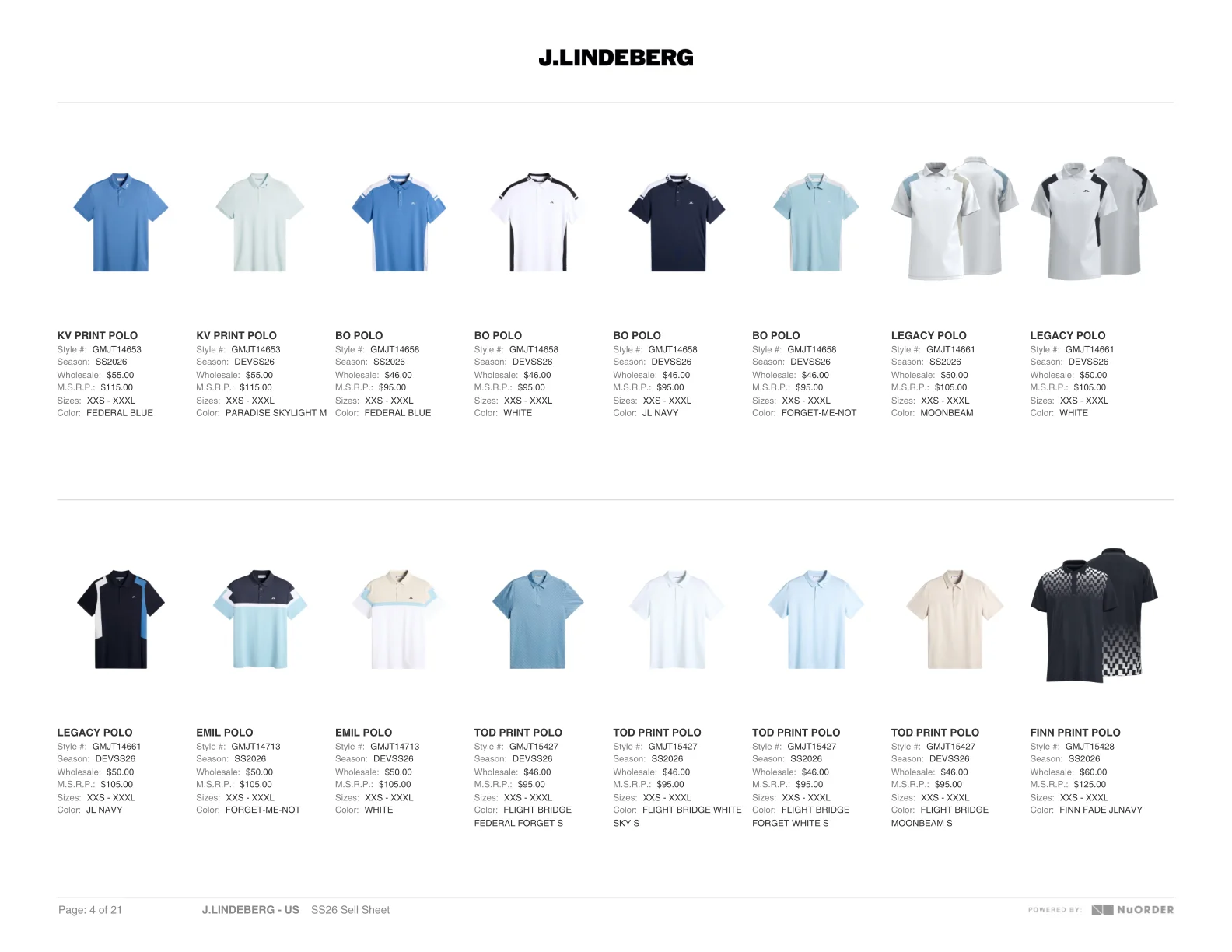J.Lindeberg — SS26 Sales Book — Page 4