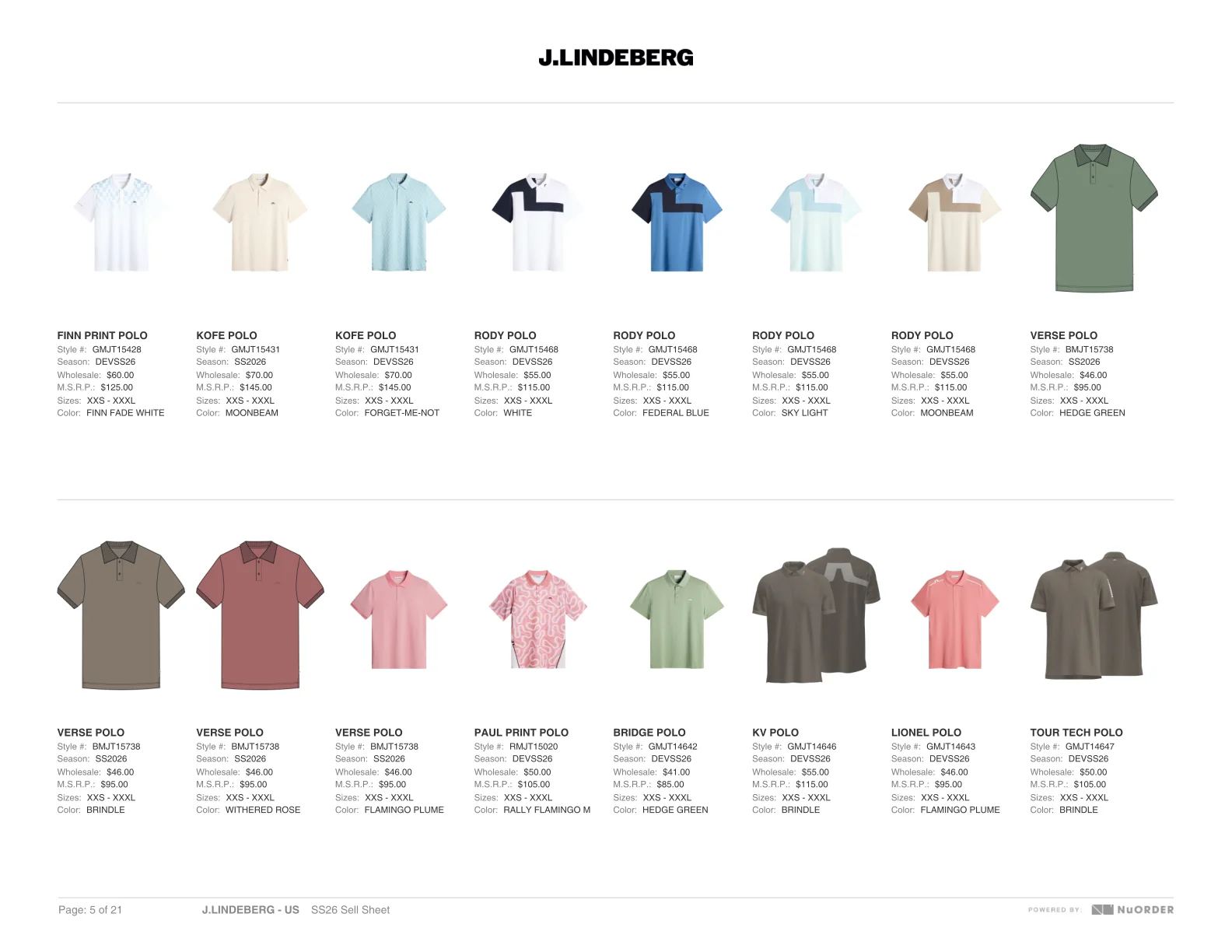 J.Lindeberg — SS26 Sales Book — Page 5
