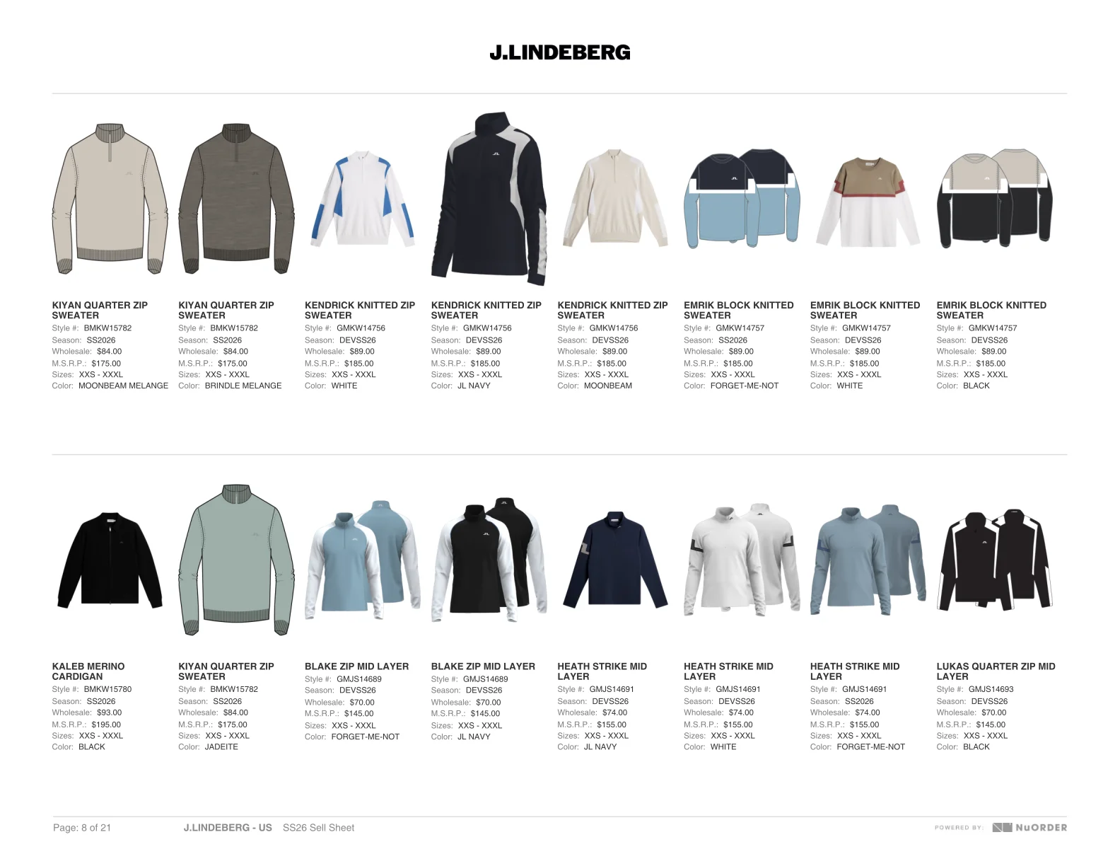 J.Lindeberg — SS26 Sales Book — Page 8