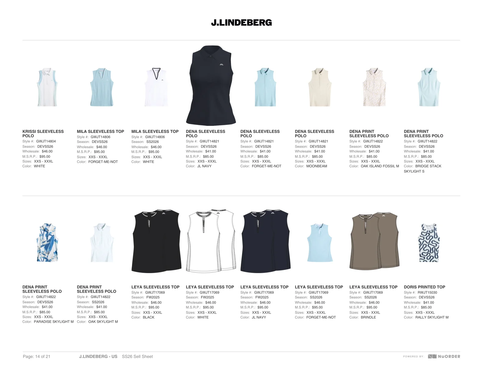 J.Lindeberg — SS26 Sales Book — Page 14