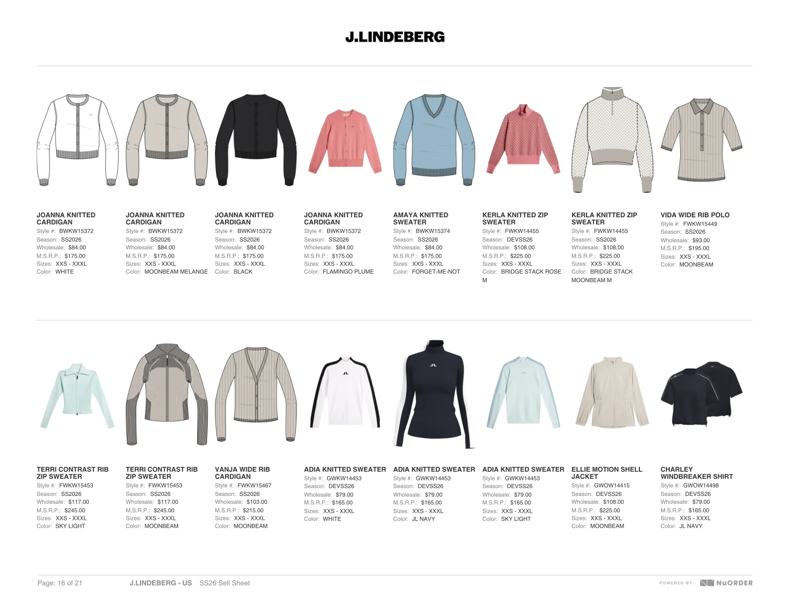 J.Lindeberg — SS26 Sales Book — Page 16