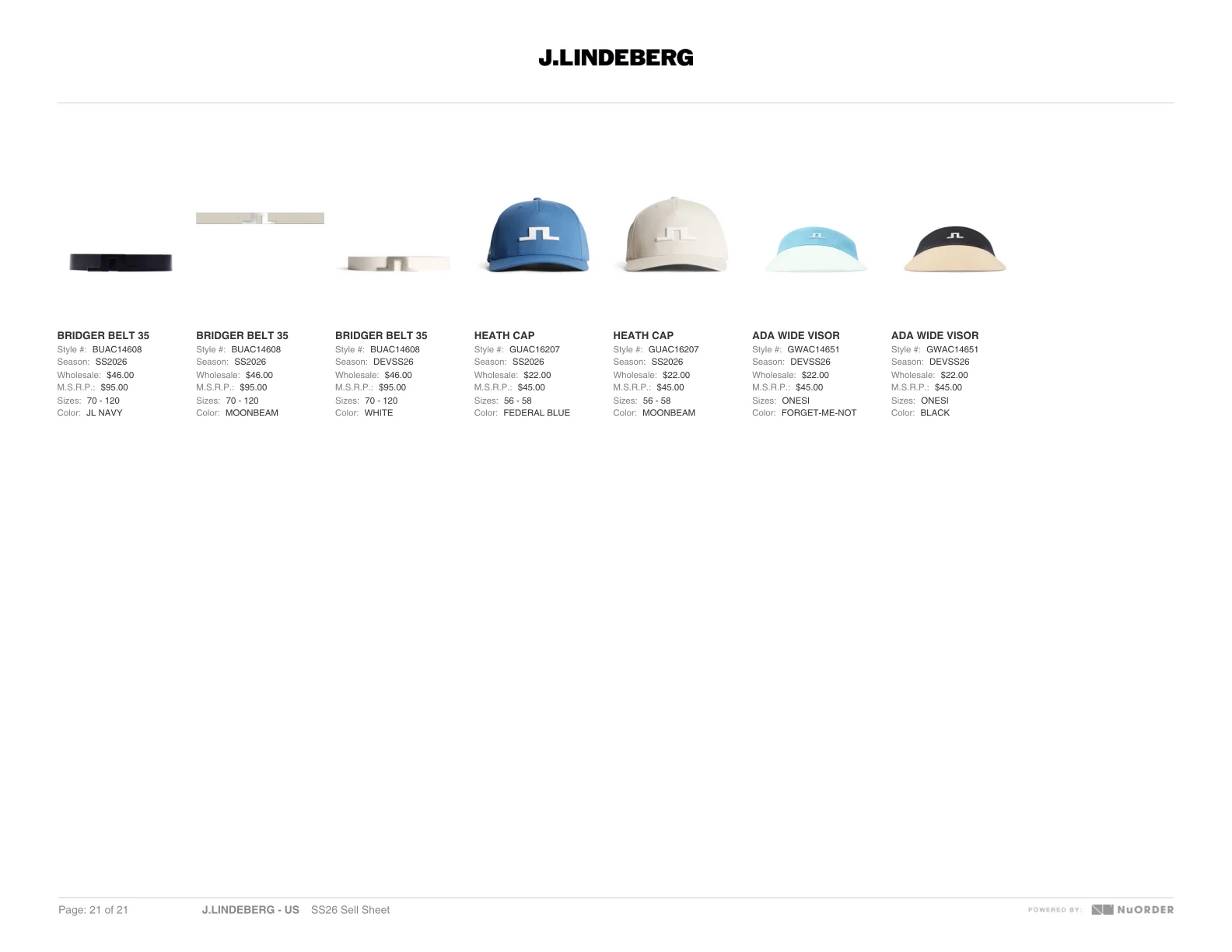 J.Lindeberg — SS26 Sales Book — Page 21
